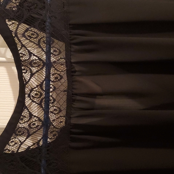 #44 - Black Sheer Buttoned Up Blouse - Picture 2 of 2